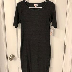 LuLaRoe Heather Gray Julia Dress, size XS, NWT